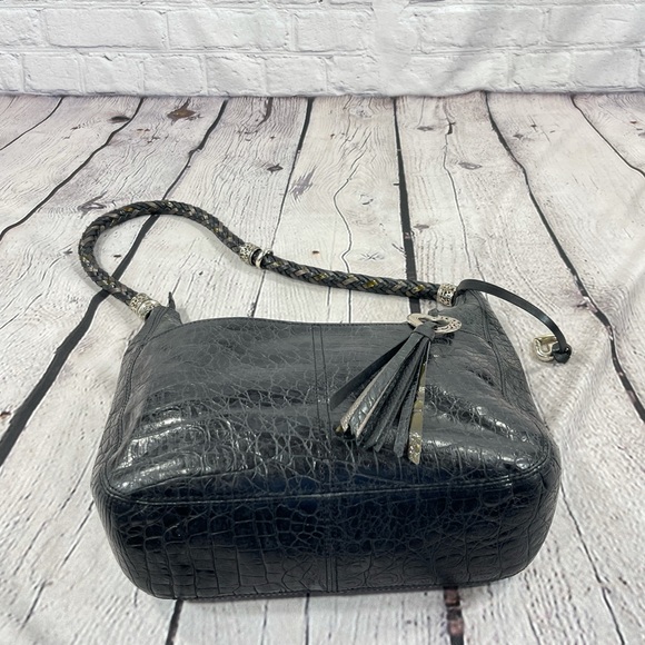 Brighton Leather Alligator Print Shoulder Bag - Picture 5 of 10